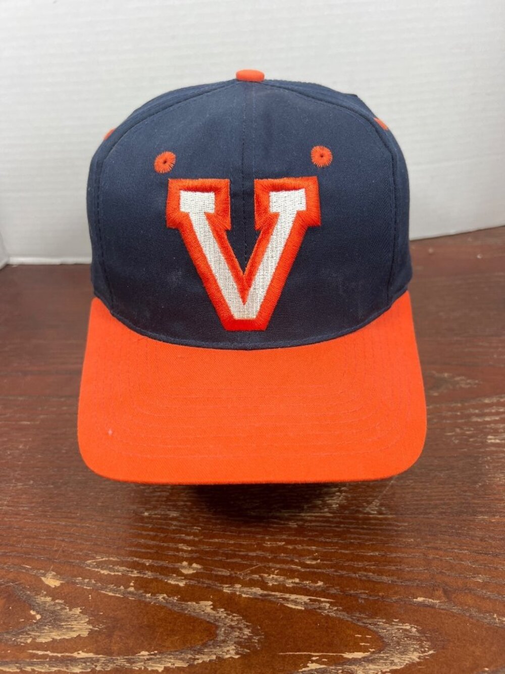 Vintage Virginia Cavaliers Snapback NCAA Block V Front Row Sportswear H5